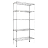 Ktaxon 5-Tier Wire Shelving Unit, Steel Storage Rack for Office Kitchen 30" W x 14" D x 60" H, Silver
