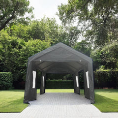 Seizeen 154.30 x 115.40 x 100.80 inches White Carport
