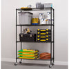 Hyper Tough Chrome Wire Shelf 4-Tier Heavy Duty 72"H x 48"W x 18"D, 2400lbs Total Capacity