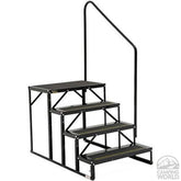 Stromberg Carlson EHS-103-R - Econo Porch 27"W x 9"D x 7"R Steel Black Park Model 3 Entry Steps