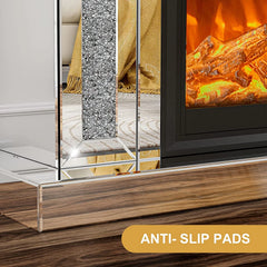 IKIFLY 47.24L x 41.33 H Mirrored Electric Fireplace