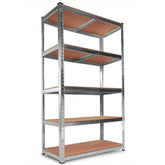 Zimtown 5 Tier Heavy Duty Steel Shelving Unit, 11.8"W x 29.5"D x 59"H Garage Storage Rack Silver