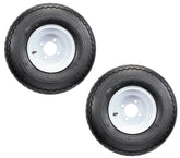 2-Pk eCustomrim 90002 Golf Cart Tires On Rims 18X8.50-8 18 x 8.50 x White 4 Lug