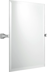 Chandler 26" x 22" Square Tilt Bathroom Mirror, Chrome