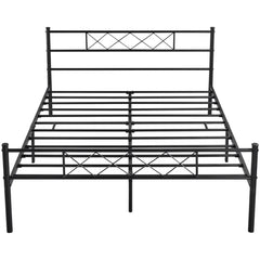 Easyfashion Journee x-Design Metal Platform Queen Bed, Black