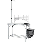 Trail Camping Table, Silver, 39 L in x 19.7 W in x 76 H in