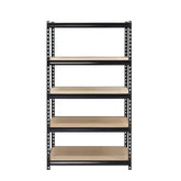 Muscle Rack 30 in. W x 60 in. H x 12 in. D 5-Tier Black Steel Shelving Unit