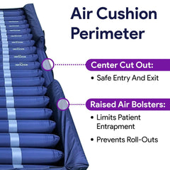 Proheal Low Air Loss Alternating Pressure Air Mattress with Digital Silent Air Pump & Side Perimeter - 36" x 80" x 8/11"