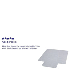 Flash Furniture 45'' x 53'' Carpet Chair Mat with Lip