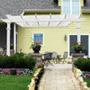 Vita 12' x 12' Freemont White Vinyl Pergola, VA42044