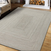 Obeetee Layla Braided Area Rug, Tan, 5' x 7'6'
