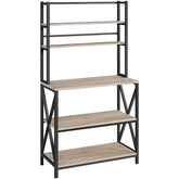 Easyfashion 16"W x 35.5"D x 64.5"H 5-Shelf Freestanding Shelves, Gray