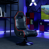 X Rocker Bolero Jr 2.1 Audio Pedestal Gaming Chair, Black PU 26.77" x 24.41" x 36.81"