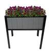 Sunnydaze 29.25" x 20" x 30.75" Gray Acacia Wood Rectangular Raised Garden Bed with Legs