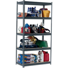 Edsal 36" W x 24" D x 72" H Steel Commercial Shleving Unit, 1250-pound Capacity