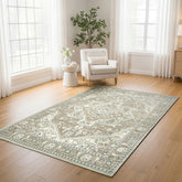 Sasha Area Rug, Adryan Beige Green, 6'6' x 9'