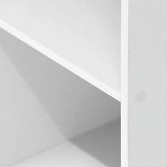 Furinno 11003WH 3 - Tier Open Shelf Bookcase, White Color - 12" W x 31.5" H x 9.3" D