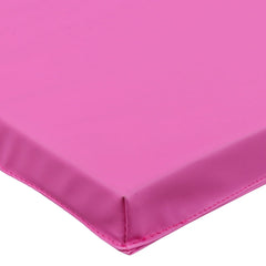 ZENY 6' x 2' x 2" PU Leather Home Tri-Fold Gym Exercise Aerobics Yoga Mat Anti-Slip W/Carrying Handles, Pink