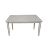 Solid Wood 30"x 48" Dining Table in Washed Gray Taupe