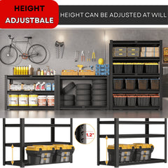 Prilinex 2200LBS Metal Storage Shelves Wire Shelving Unit Garage Storage Rack 40"W x 20"D x 60"H Heavy Duty Industrial Shelving