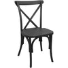 Emma + Oliver 2-pack Black Resin X-Back Chair