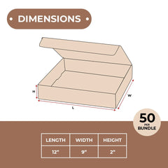 SSBM 12" x 9" x 2" ECT-32B Kraft Literature Shipping Mailers 50/Case