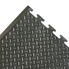 Rubber-Cal "Foot-Rest" Interlocking Anti-Fatigue Floor Mat - 1/2 in x 28 in x 31 in - Center Tile