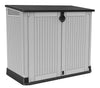 Keter S.I.O Midi 4.3' x 2.3' x 3.7' Horizontal Resin Outdoor Storage Shed with Durable Floor, Grey
