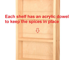Minos Primed Gray On the Wall Spice Rack 69"h x 11"w x 3.5"d