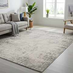 Divina Area Rug, Aloma Cream & Gray, 5'3" x 7'