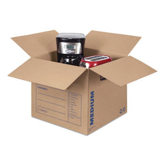 Bankers Box 7713901 SmoothMove Basic 18 in. x 18 in. x 16 in. Moving Boxes - Medium, Brown/Blue (20/Carton)