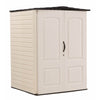 Rubbermaid Outdoor Medium Vertical Storage Shed, Resin, Beige, 72" H x 53.2" W x 57" L