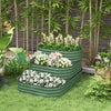 Outsunny 3-Tier Raised Garden Bed 62.25" x 43" x 32.25" Planter Set, Green