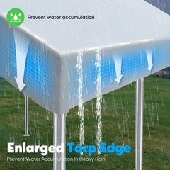 Quictent 10x 20x 8.7Silver Gray Carport