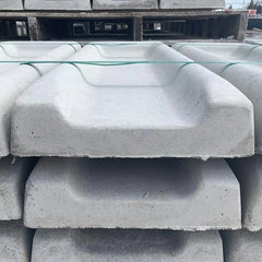 NuCast Precast Concrete Splash Block for Water and Rain Drainage from Home, Gutter, Downspout 3" high x 11" wide x 30" long Solid Concrete