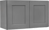 Gray Shaker Wall Cabinet - Ready to Assemble, Perfect for Kitchen, Laundry, Garage or Bathroom Storage - 30" W x 12" H x 12" D