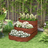 Outsunny 3-Tier Raised Garden Bed 62.25" x 43" x 32.25" Planter Set, Green