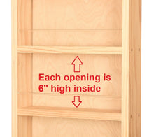 Minos Primed Gray On the Wall Spice Rack 69"h x 11"w x 3.5"d