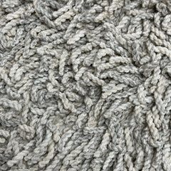 Maison Concepts Long Sag Handwoven Pouf Wooden Stand Light Grey (Multi) 40" X 40" X 40"