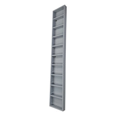 Minos Primed Gray On the Wall Spice Rack 69"h x 11"w x 3.5"d