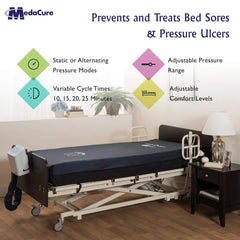 Medacure Alternating Pressure Air Mattress with Pump Included - Twin Size 80" x 36" x 8"