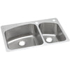 Elkay Dayton Stainless Steel 33" x 22" x 8", 60/40 Double Bowl Dual Mount Sink