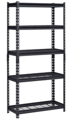 Muscle Rack 30"W x 12"D x 60"H 5-Tier Steel Shelving; 500 lb. Capacity per Shelf; Black