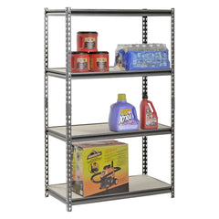 Muscle Rack 36"W x 18"D x 60"H 4-Shelf Steel Freestanding Shelves; 500 lbs. Capacity per Shelf; Silver