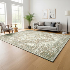 Sasha Area Rug, Adryan Beige Green, 7'10' x 10'
