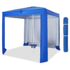 Costway 6.6ft x 6.6ft Beach Cabana Tent, Blue