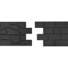 GroundSmart 24" x 12" x 5/8" Black Interlocking Dual-Sided Rubber Paver, 9 Pack