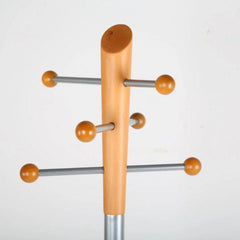 72" x 14" Metal Tube & Marble Base Coat Hanger, Silver