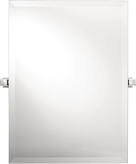 Chandler 26" x 22" Square Tilt Bathroom Mirror, Chrome