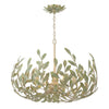 Crystorama Broche 6 Light Antique Gold Chandelier - 27"W x 19"H x 27"D